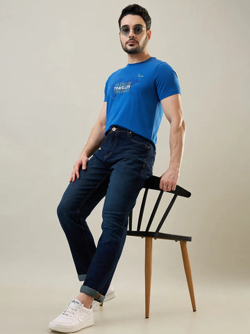 Dark Tint Logan Straight Fit Denim Jeans Tim Paris