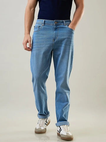 Light Indigo Logan Straight Fit Jeans Tim Paris