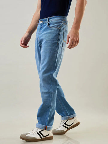 Light Indigo Logan Straight Fit Jeans Tim Paris