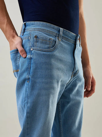 Light Indigo Logan Straight Fit Jeans Tim Paris