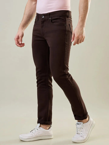 Coffee Ferdinand Slim Tapered Fit Jeans Tim Paris