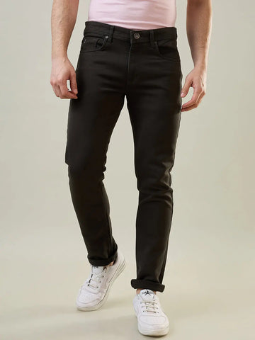 Dark Green Ferdinand Slim Tapered Fit Jeans Tim Paris
