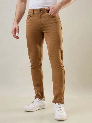 Khaki Ferdinand Slim Tapered Fit Jeans Tim Paris