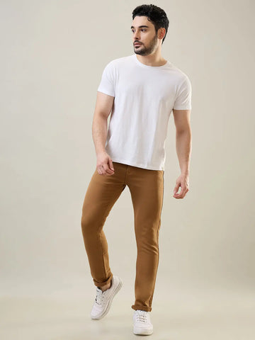 Khaki Ferdinand Slim Tapered Fit Jeans Tim Paris