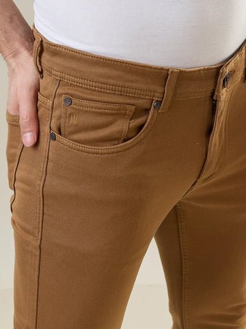 Khaki Ferdinand Slim Tapered Fit Jeans Tim Paris