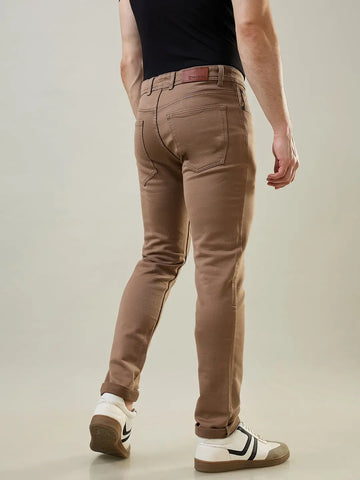 Light Brown Ferdinand Slim Tapered Fit Jeans Tim Paris