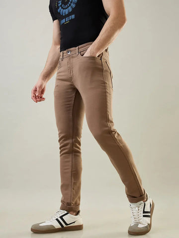 Light Brown Ferdinand Slim Tapered Fit Jeans Tim Paris