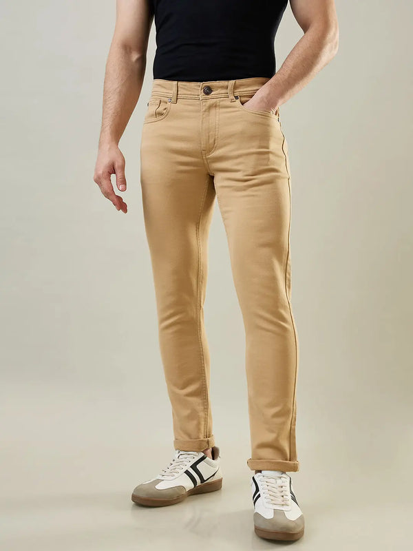 Light Camel Ferdinand Slim Tapered Fit Jeans Tim Paris