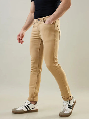 Light Camel Ferdinand Slim Tapered Fit Jeans Tim Paris