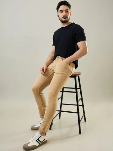 Light Camel Ferdinand Slim Tapered Fit Jeans Tim Paris