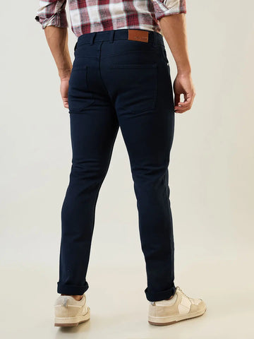 Navy Blue Ferdinand Slim Tapered Fit Jeans Tim Paris