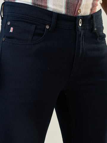 Navy Blue Ferdinand Slim Tapered Fit Jeans Tim Paris