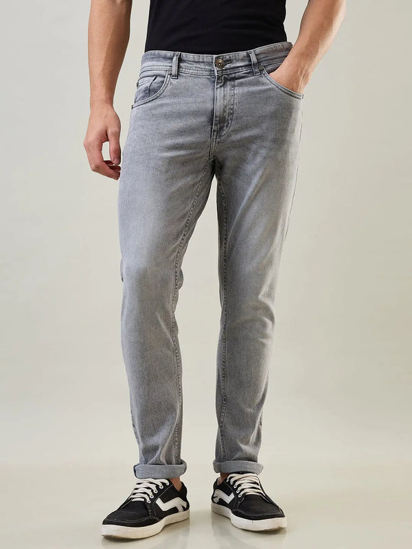 Ash Grey Ferdinand Slim Tapered Fit Jeans Tim Paris