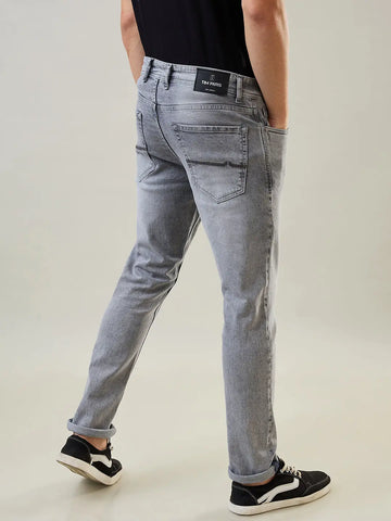 Ash Grey Ferdinand Slim Tapered Fit Jeans Tim Paris