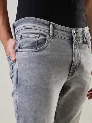 Ash Grey Ferdinand Slim Tapered Fit Jeans Tim Paris