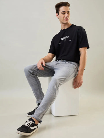 Ash Grey Ferdinand Slim Tapered Fit Jeans Tim Paris