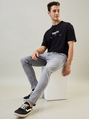 Ash Grey Ferdinand Slim Tapered Fit Jeans