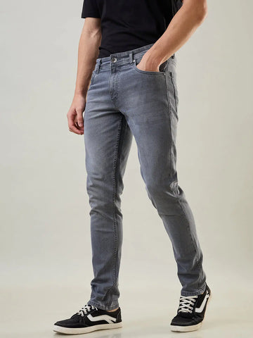 Grey Ferdinand Slim Tapered Fit Jeans Tim Paris