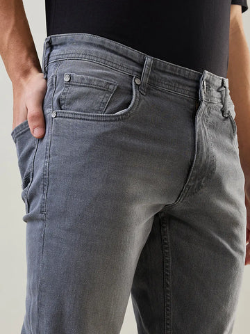 Grey Ferdinand Slim Tapered Fit Jeans Tim Paris