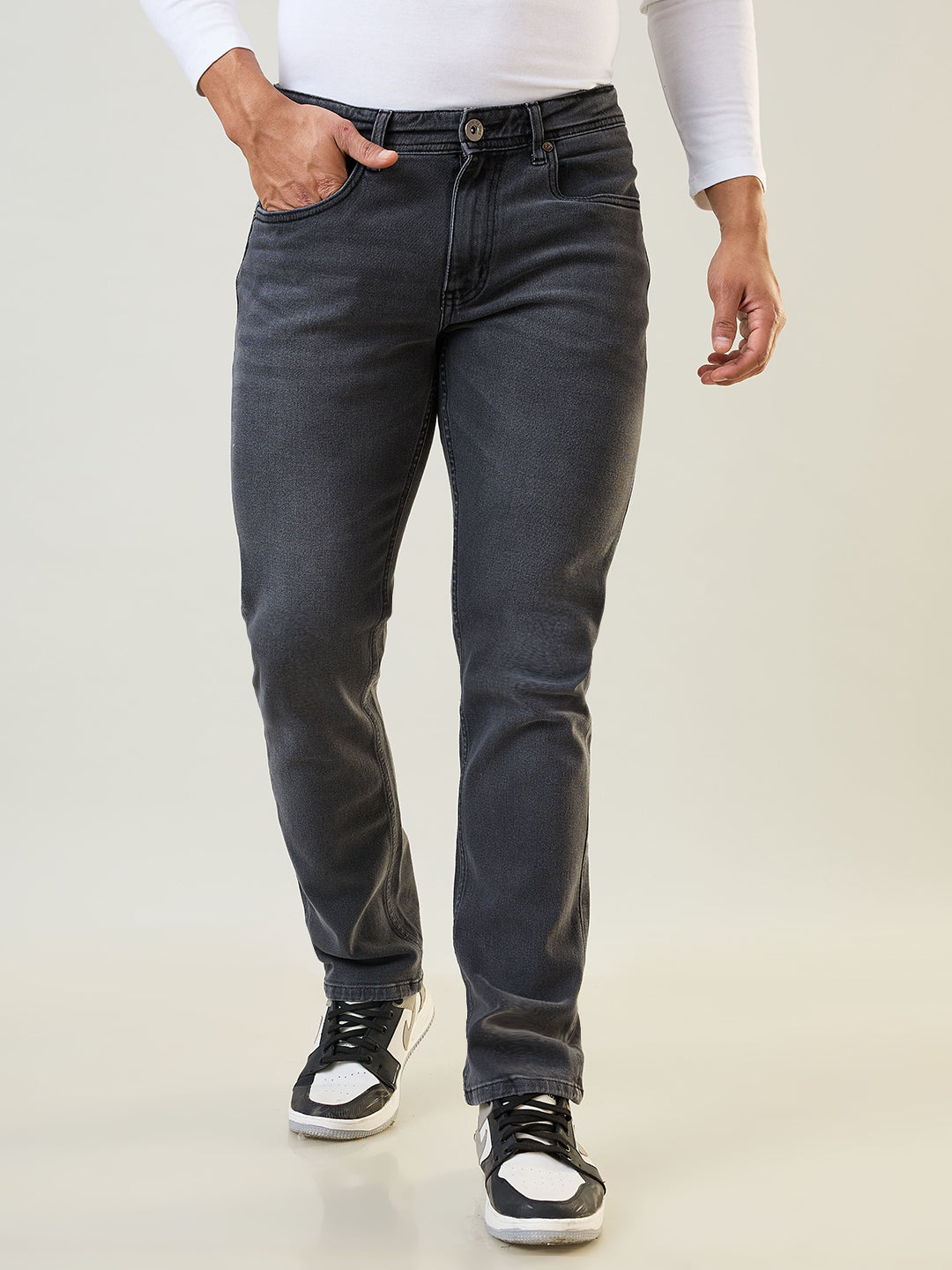 Charcoal Parker Slim Straight Fit Jeans