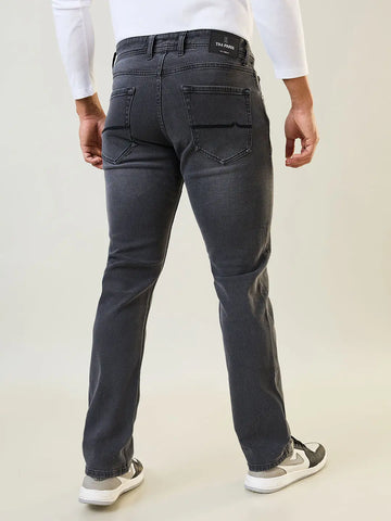 Charcoal Parker Slim Straight Fit Jeans Tim Paris