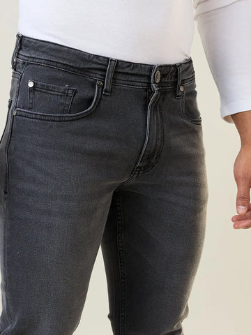 Charcoal Parker Slim Straight Fit Jeans Tim Paris