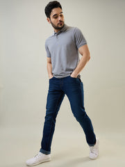 Dark Indigo Parker Slim Straight Jeans