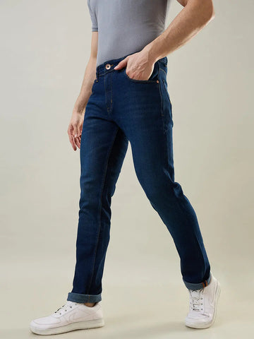 Dark Indigo Parker Slim Straight Jeans TIM PARIS