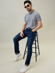 Dark Indigo Parker Slim Straight Jeans