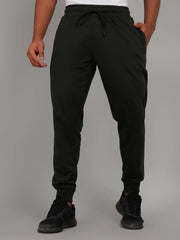 Deep Forest Green Regular Fit Joggers Tim Paris