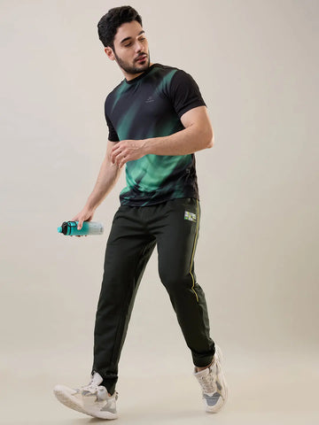 Green Regular Fit Jogger Tim Paris