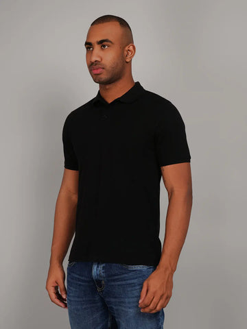 Black Polo T-shirts Tim Paris