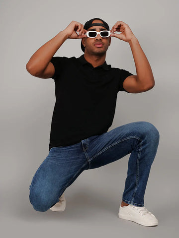 Black Polo T-shirts Tim Paris