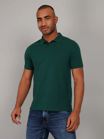 Bottle Green Polo T-shirts Tim Paris