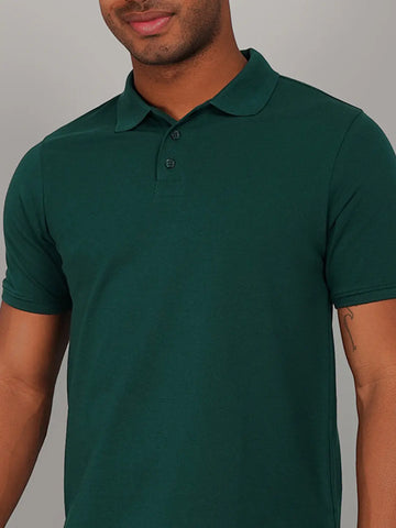 Bottle Green Polo T-shirts Tim Paris