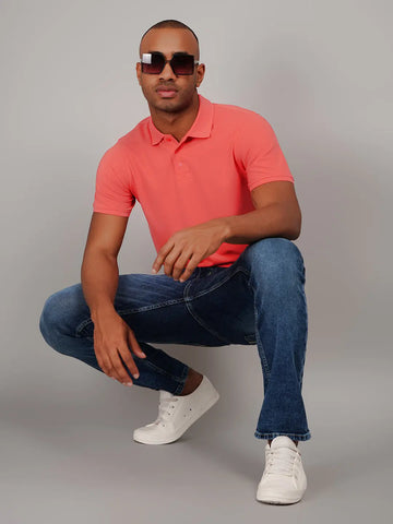 Coral Polo T-shirts Tim Paris