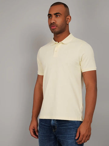 Light Yellow Polo T-shirts Tim Paris