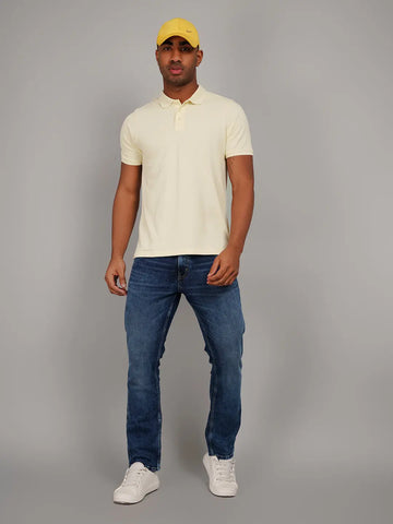 Light Yellow Polo T-shirts Tim Paris