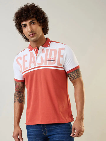 Burnt Sienna Cut & Sew T-Shirt Tim Paris