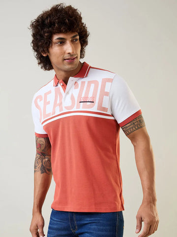 Burnt Sienna Cut & Sew T-Shirt Tim Paris