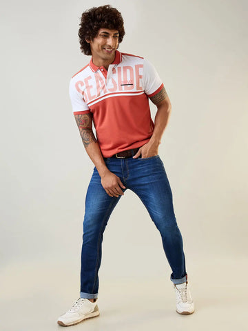 Burnt Sienna Cut & Sew T-Shirt Tim Paris