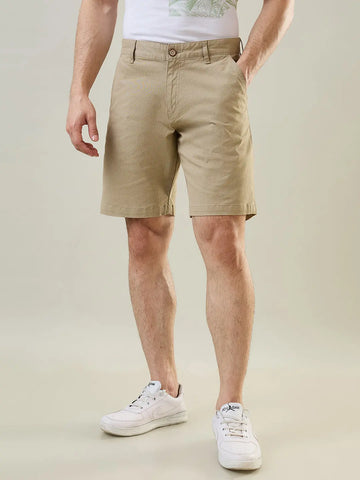 Beige Stretch Chino Shorts Tim Paris