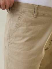 Beige Stretch Chino Shorts