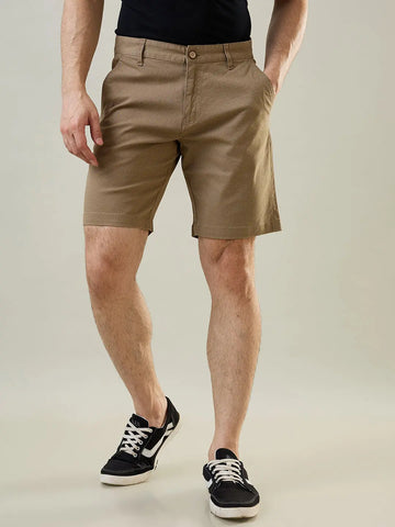 Brown Stretch Chino Shorts Tim Paris
