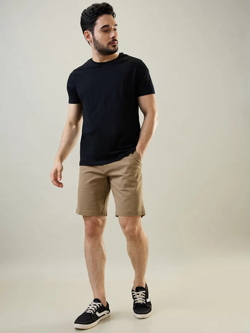 Brown Stretch Chino Shorts Tim Paris