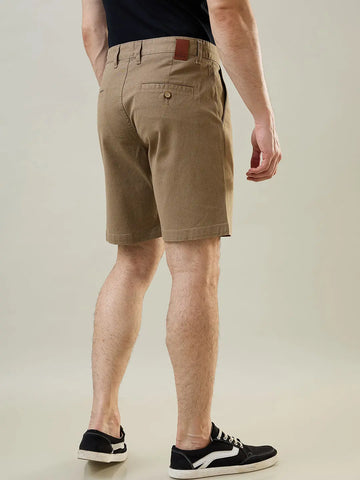 Brown Stretch Chino Shorts Tim Paris