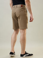 Brown Stretch Chino Shorts