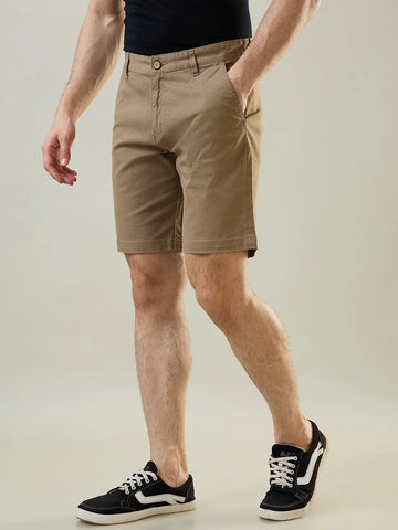 Brown Stretch Chino Shorts Tim Paris