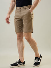 Brown Stretch Chino Shorts
