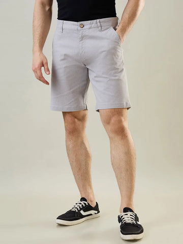 Light Grey Stretch Chino Shorts Tim Paris